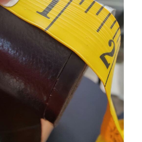 Black Leather Antonio Melani Bow heeled Loafers sz 9 - Picture 9 of 9